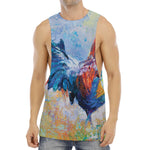 Rooster Painting Print Men's Muscle Tank Top