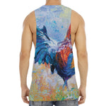 Rooster Painting Print Men's Muscle Tank Top