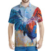 Rooster Painting Print Men's Polo Shirt