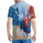 Rooster Painting Print Men's Polo Shirt