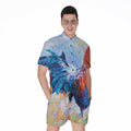 Rooster Painting Print Men's Romper