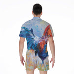 Rooster Painting Print Men's Rompers