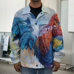 Rooster Painting Print Men's Shirt Jacket
