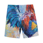 Rooster Painting Print Men's Sports Shorts