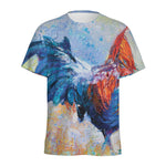 Rooster Painting Print Men's Sports T-Shirt