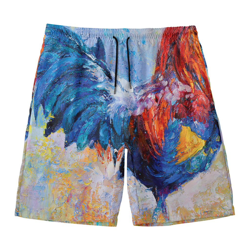 Rooster Painting Print Men's Swim Trunks