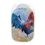 Rooster Painting Print Mesh Laundry Hamper