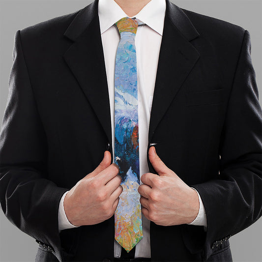 Rooster Painting Print Necktie