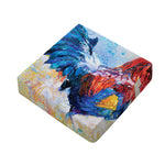 Rooster Painting Print Outdoor Seat Cushion Cover