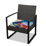 Rooster Painting Print Outdoor Seat Cushion Cover