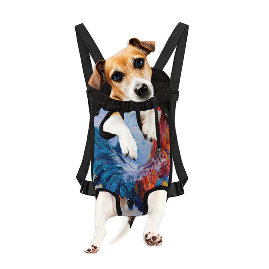 Rooster Painting Print Pet Carrier Backpack