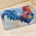 Rooster Painting Print Polyester Doormat