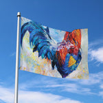 Rooster Painting Print Polyester Flag