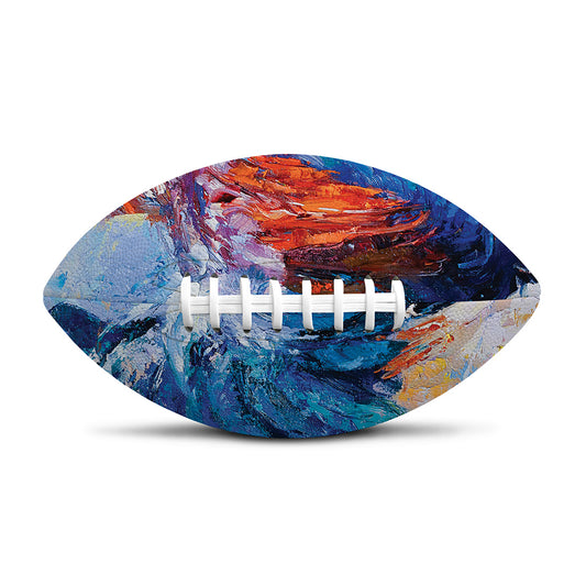 Rooster Painting Print Rugby Ball