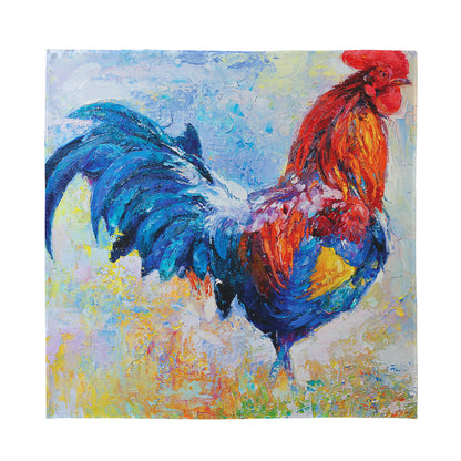Rooster Painting Print Silk Bandana