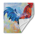 Rooster Painting Print Silk Bandana