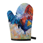 Rooster Painting Print Single Oven Mitt