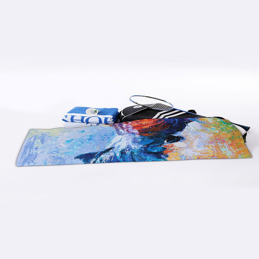 Rooster Painting Print Sports Towel