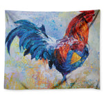 Rooster Painting Print Tapestry