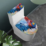 Rooster Painting Print Toilet Lid And Tank Cover Set