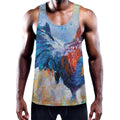 Rooster Painting Print Men's Workout Tank Top