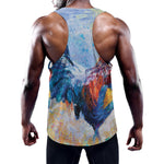 Rooster Painting Print Training Tank Top