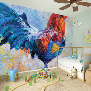 Rooster Painting Print Wall Sticker