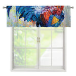 Rooster Painting Print Window Valance