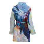 Rooster Painting Print Women's Bathrobe