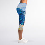 Rooster Painting Print Women's Capri Leggings