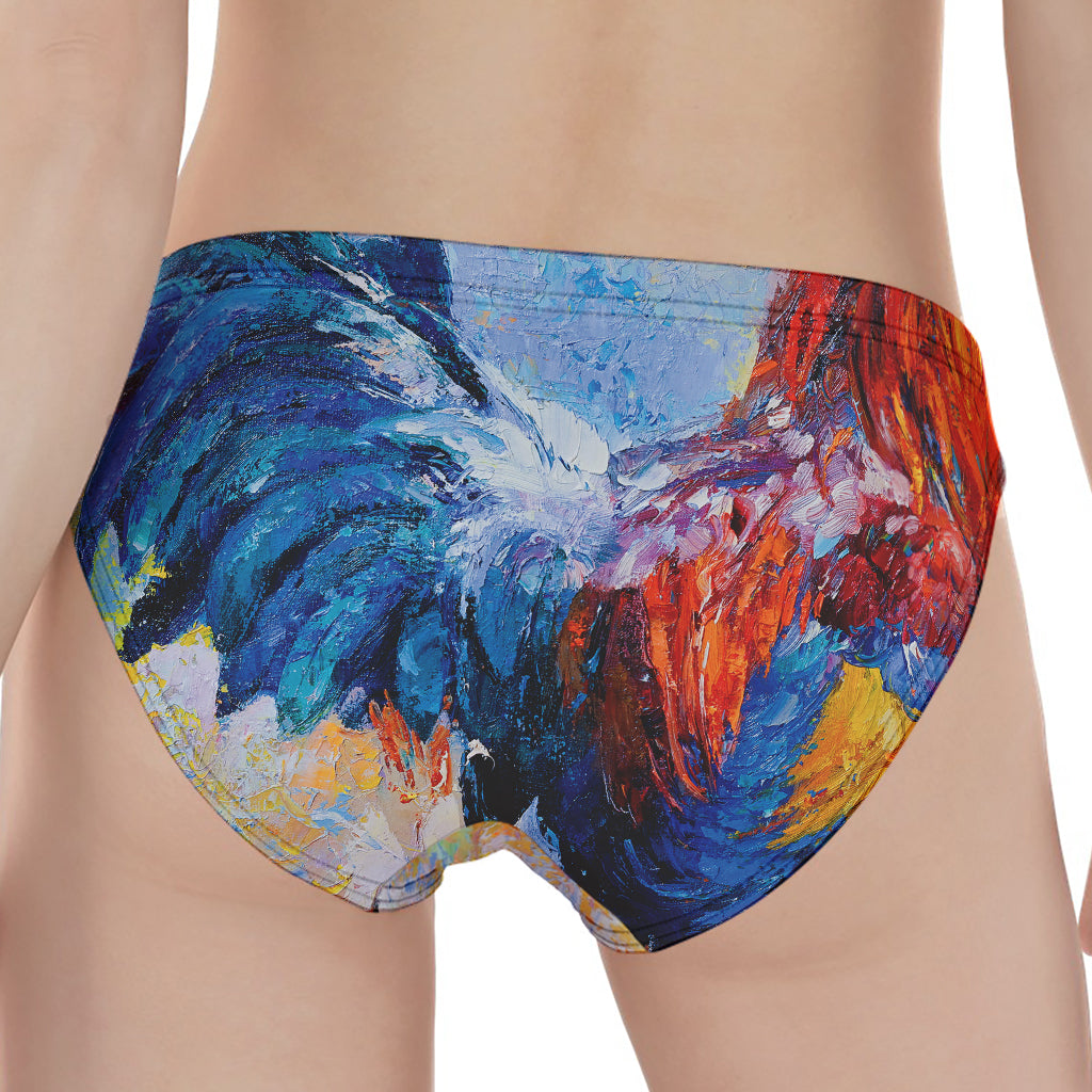 Rooster Painting Print Women's Panties