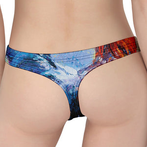 Rooster Painting Print Women's Thong