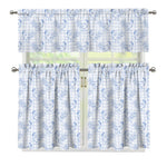 Rooster Plaid Pattern Print 3 Piece Kitchen Curtains