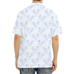 Rooster Plaid Pattern Print Aloha Shirt