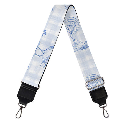 Rooster Plaid Pattern Print Bag Strap