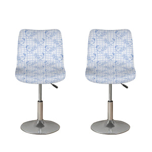 Rooster Plaid Pattern Print Bar Stool Covers