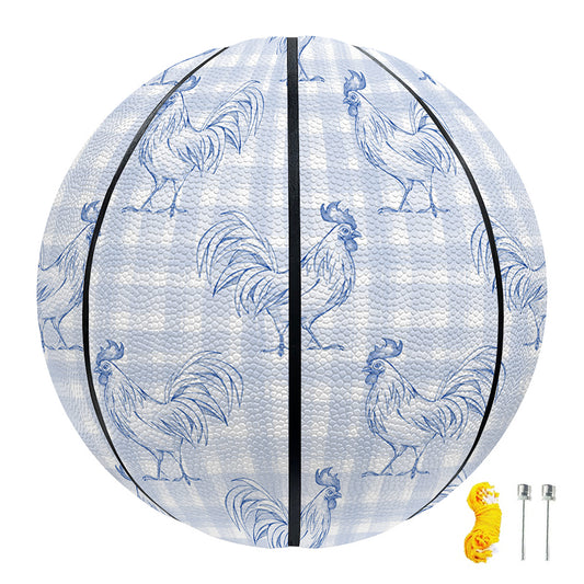 Rooster Plaid Pattern Print Basketball