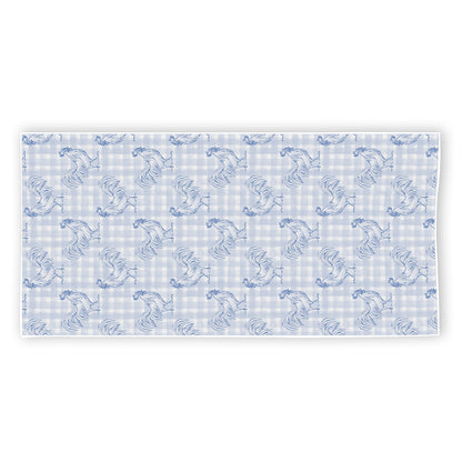 Rooster Plaid Pattern Print Beach Towel