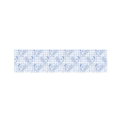 Rooster Plaid Pattern Print Bed Runner
