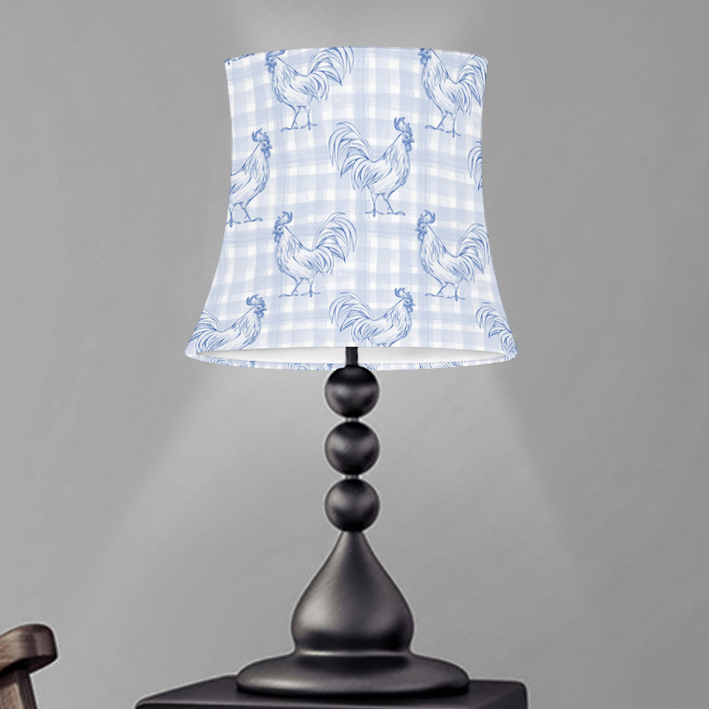 Rooster Plaid Pattern Print Bell Lamp Shade