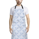 Rooster Plaid Pattern Print Bib Apron With Pocket