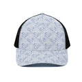 Rooster Plaid Pattern Print Black Mesh Trucker Hat