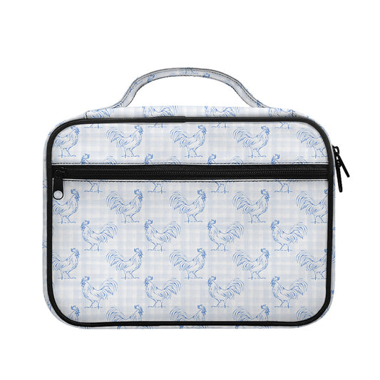 Rooster Plaid Pattern Print Briefcase Bible Bag