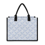 Rooster Plaid Pattern Print Canvas Tote Bag