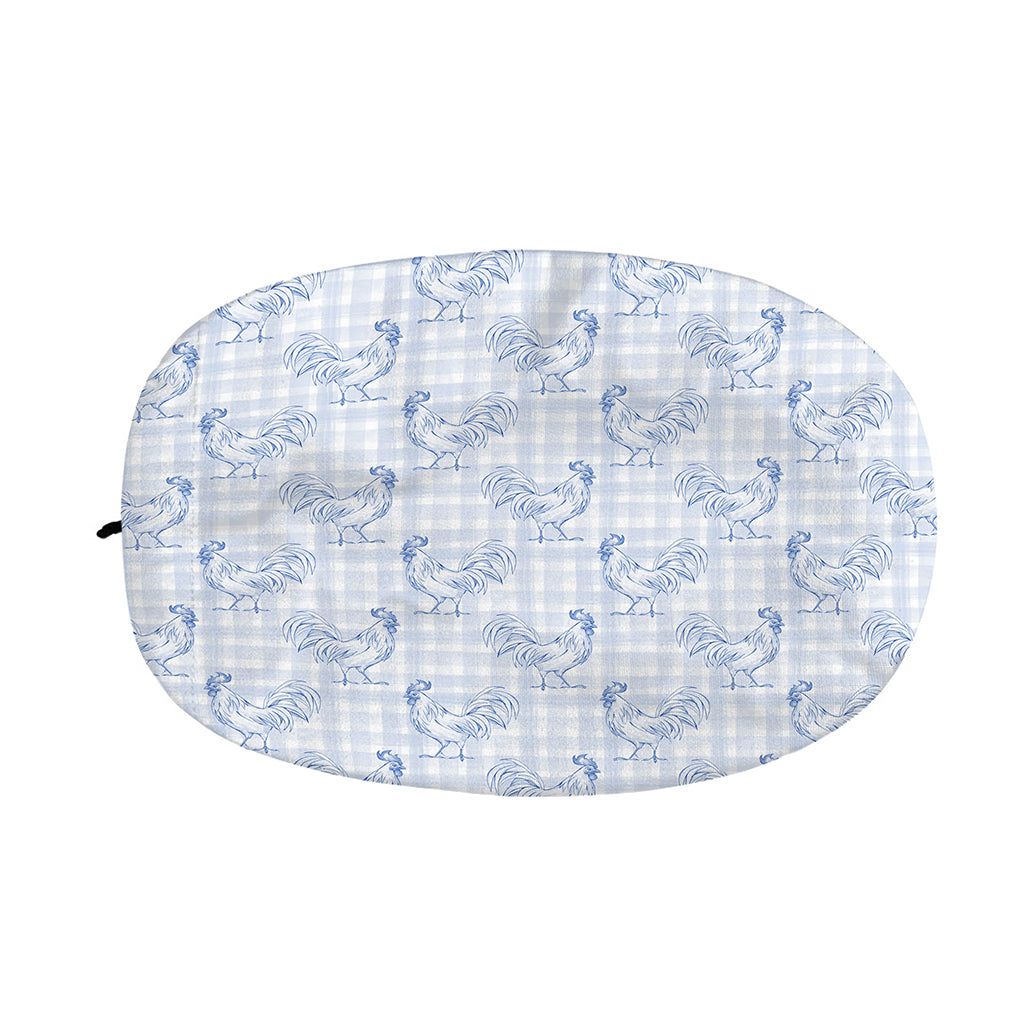 Rooster Plaid Pattern Print Car Side Mirror Covers