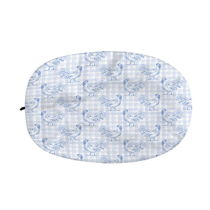 Rooster Plaid Pattern Print Car Side Mirror Covers