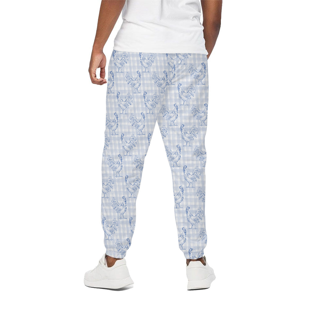 Rooster Plaid Pattern Print Cotton Pants