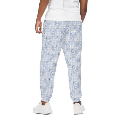 Rooster Plaid Pattern Print Cotton Pants