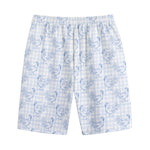 Rooster Plaid Pattern Print Cotton Shorts