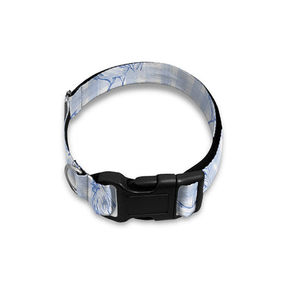 Rooster Plaid Pattern Print Dog Collar